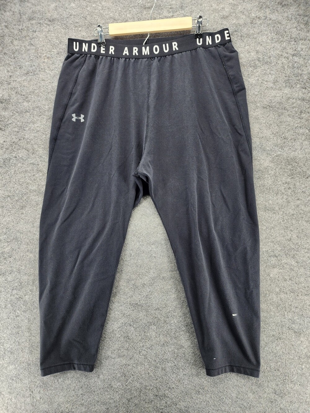 Under Armour Leggings Womens XL Pull On Black Logo Band High Rise